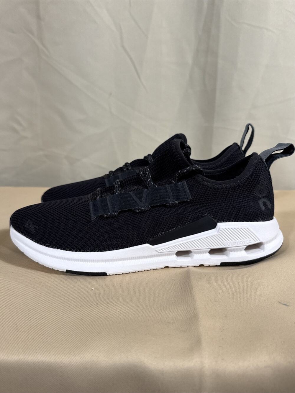 On CloudEasy W 9 Black White CloudTec Running Shoes Sneakers Swiss Athleisure